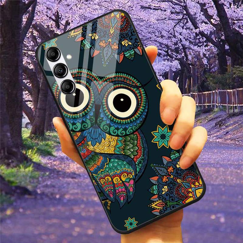 Tempered Glass Phone Case For Samsung A34 A14 A54 5G Cover For Galaxy A13 A137F A24 M54 A8 Plus Hard Back Bumper A 54 GalaxyA34
