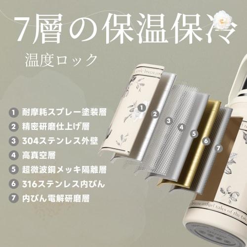 GOOM 900ml Large Capacity Thermos with Cup, Tea Strainer, and Strap, Keeps Hot or Cold with One-Touch Operation, Vacuum Insulated, Lightweight, Leak-P