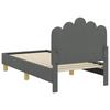 Kids Bed Frame with Headboard Dark Grey 70 x 140 cm Fabric