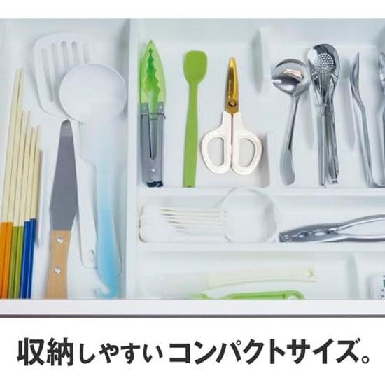 Plus Kitchen Scissors Stress-Free Cutting Fit Cut Curve Washable Titanium Mushroom White 35-207
