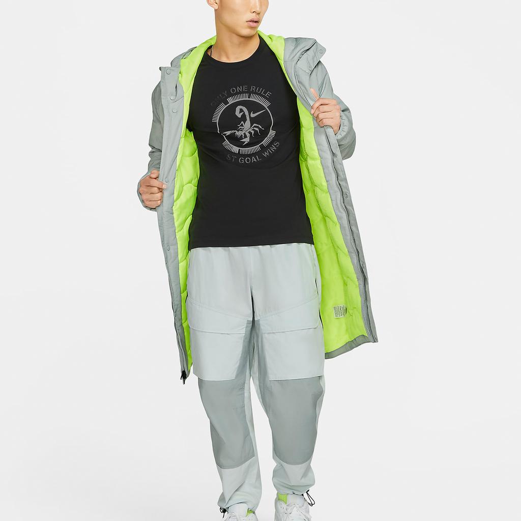 Nike Parka Coats Men's Gray Hooded Moderate