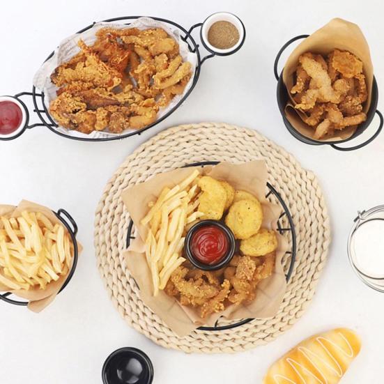 Mini French Fries Basket Food Bucket Snack Potato Chips Barrel Container