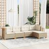 VidaXL Garden Lounge Set with Cushions 5 Pcs Beige Braided Resin 3261787