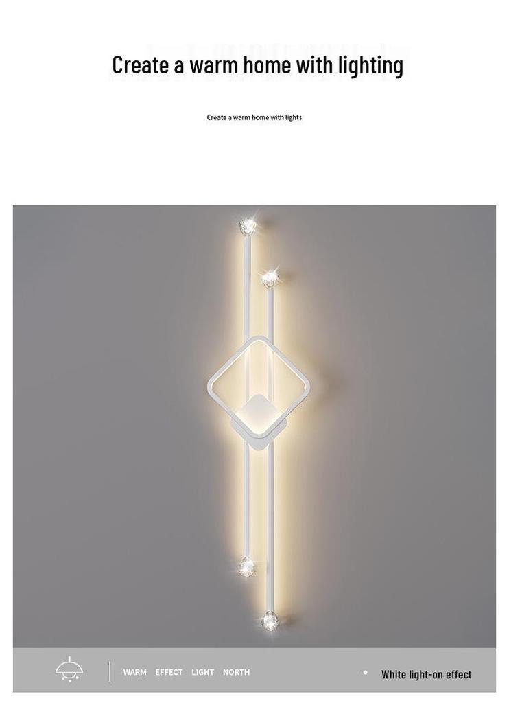 Modern LED Luxury Wall Lamp: Creative Bedside Light for Home Living Room