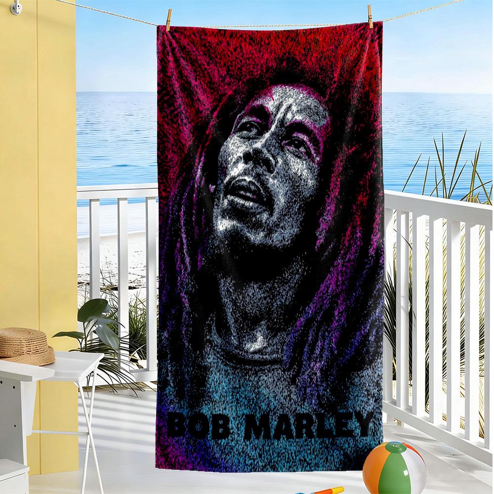 Bob Marley Beach Towel Super Soft Absorbent Comfortable Lightweight Portable for Swimming,Beach,Camping, Travel, Beach Accessories,Gym