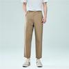 Giordano Men's Pure Cotton Mid-Rise Straight-Leg Ankle Casual Pants