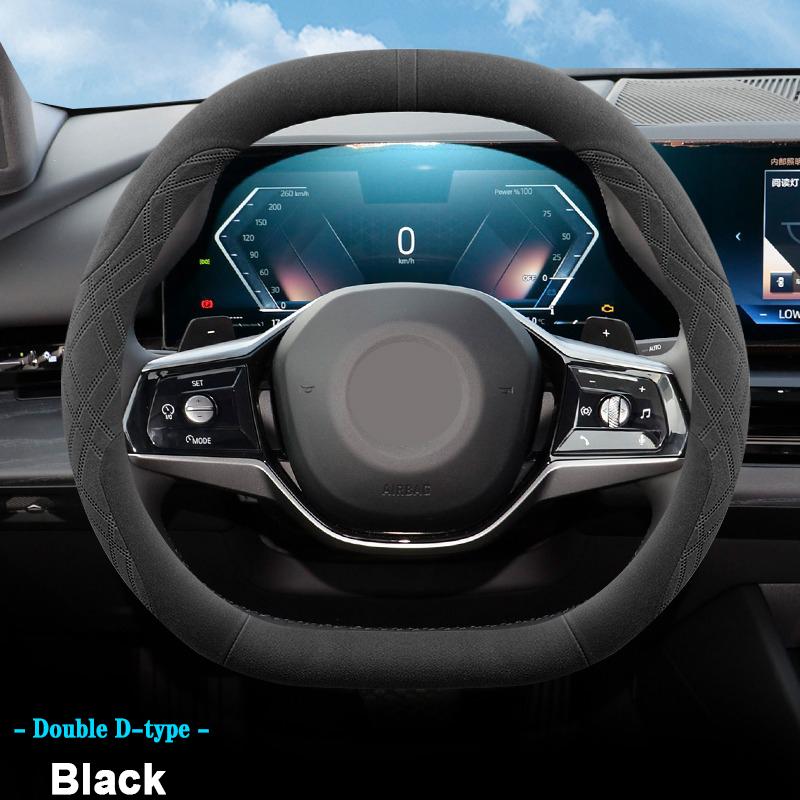 Suede Car Steering Wheel Cover for BMW 1 3 5 7 Series X1 X5 IX I7 Mini Anti Slip Breathable Special Interior Auto Accessories