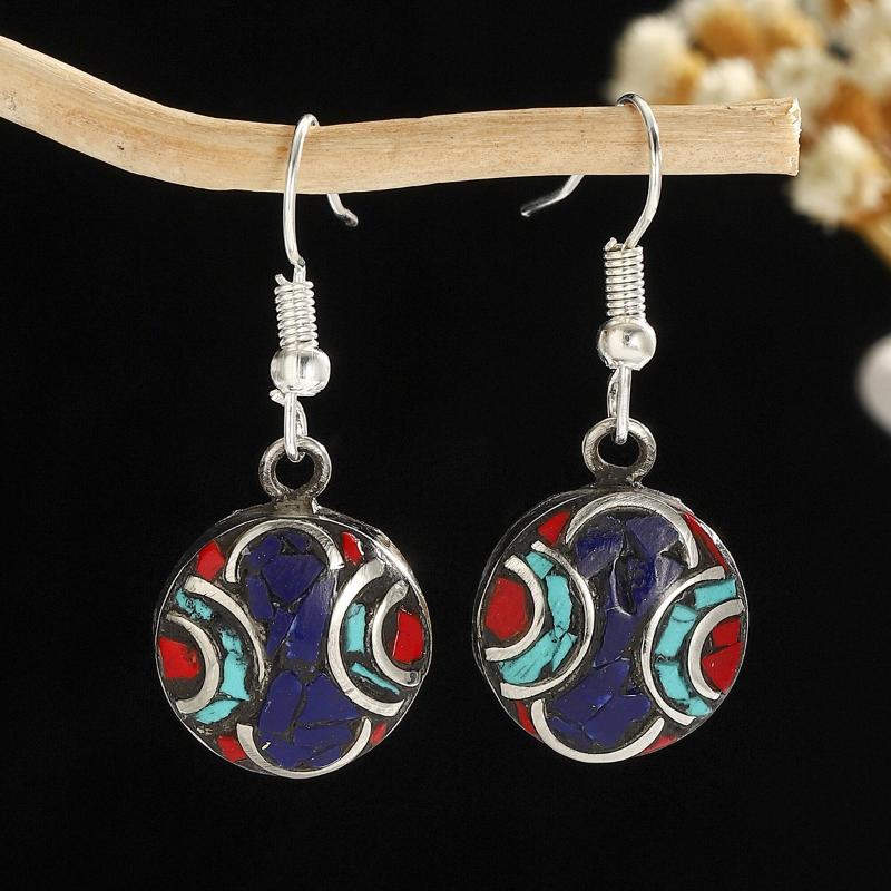 Retro Earrings For Women Nepalese Exotic  Earrings Vintage Ethnic Style Luxury Jewelry Mysterious Blessing Handmade Gift