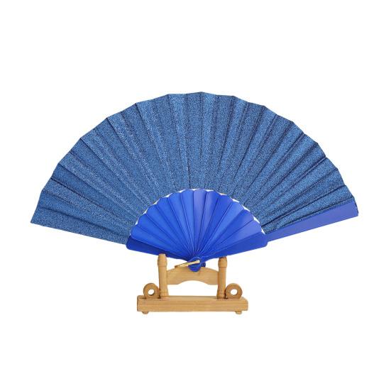 

Glitter Powder Folding Fan Hand Held Fan with Plastic Ribs Portable Summer Fan Decoration Dance Performance Props Party Accessories