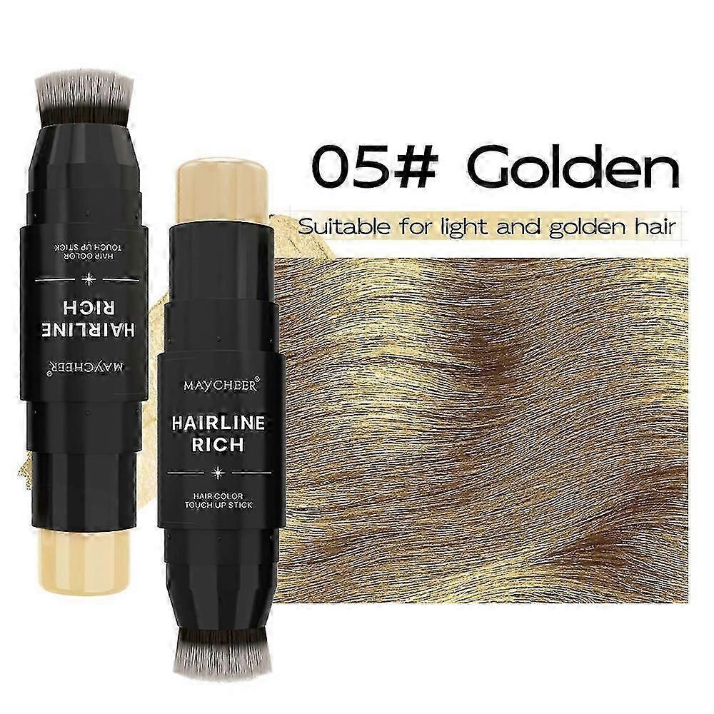 Stick Copri Radici Capelli, Matita Colore Temporaneo Capelli a Doppia Estremità, Stick Polvere per Attaccatura dei Capelli, Contouring Attaccatura dei Capelli, Copertura a Lunga Durata per Capelli Sottili
