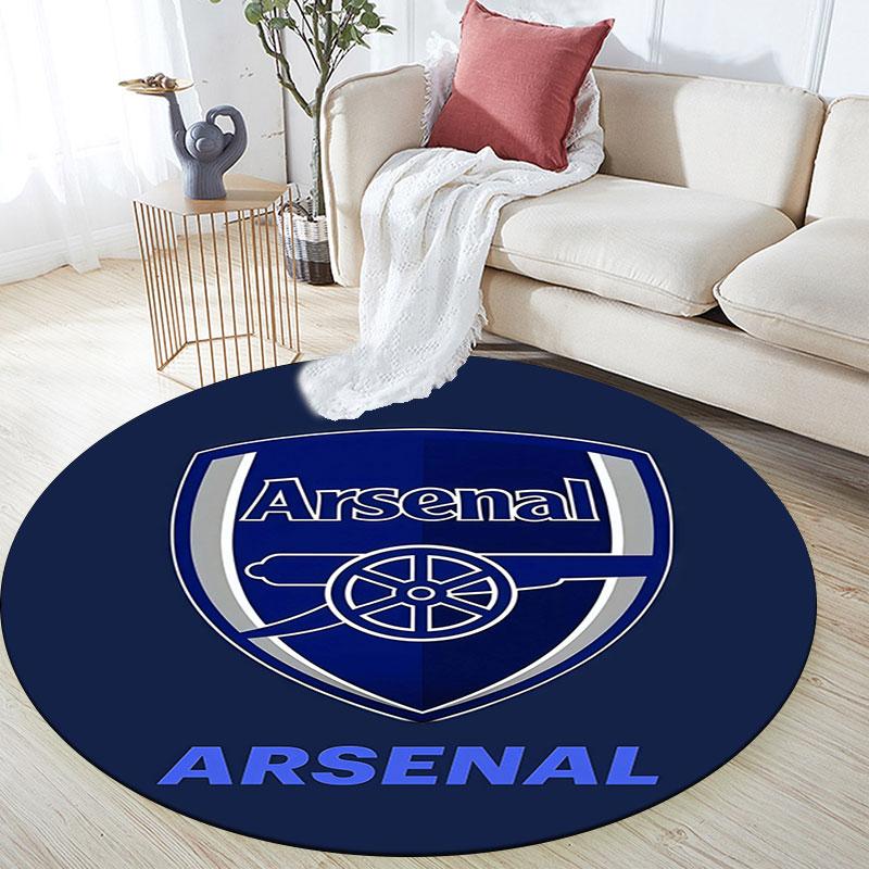 Arsenal Pattern Round rug,Carpet Rug for Living Room Bedroom Playroom ,Non-slip Floor Mat,Holiday Gifts and Birthday Gifts.