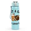 1PC Just A Girl Who Loves Football Print 750ml Color Plastic Sports Water Bottle Leakproof Flip Straw Lid Suitable for Sports Office Home Use