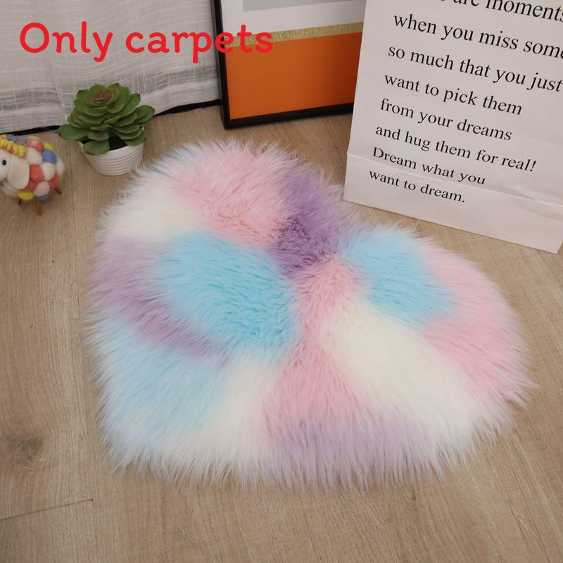 Simple Heartshaped Silk Plush Rug With Soft Texture For Living Room And Bedroom Decor