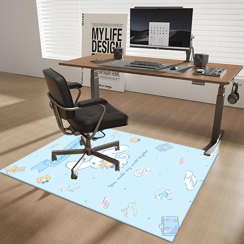 Cinnamoroll Anime Cartoon Design Chair Mat Non-Slip Carpet for Office Home Decoration Living Room Bedroom Game Room Dormitory.E080