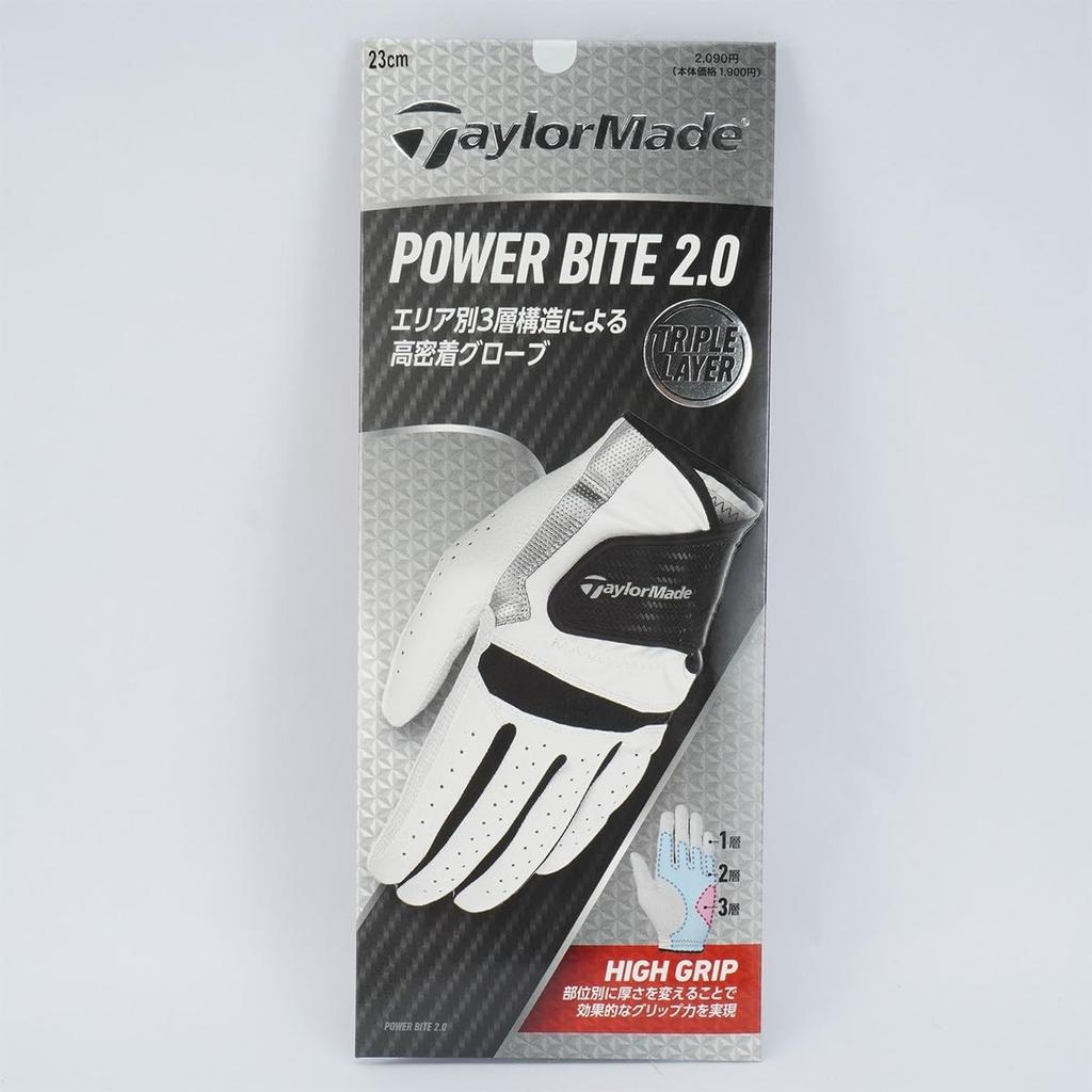 TAYLOR MADE Power Bite 2.0 Gloves White Size:25 Men's Golf