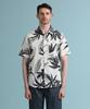PANICALE White Tropical Pattern Short Sleeve Shirt