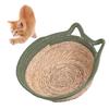 Hand Woven Cat Nest Breathable Round Cotton Rope Woven Warm Pet Sleeping Bed with Soft Cushion for Summer Cats Dogs