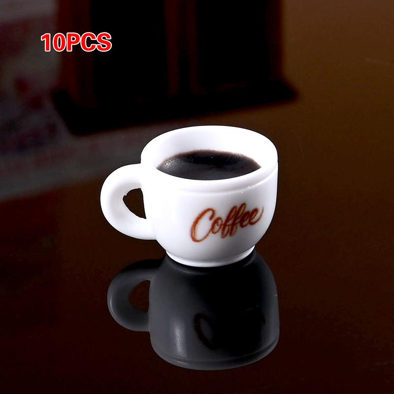 

10 шт. кукольный домик DIY аксессуары смола кавайная имитация мини кофейная чашка для миниатюрной кухни ремесло еда игрушка