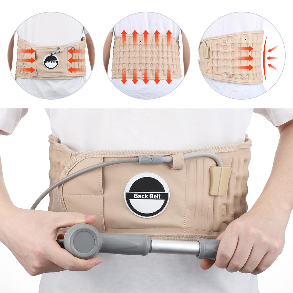Durable And Safe Inflatable Waist Belt Massager Adjustable Decompression Back Belt Lumbar Support Waist Air Traction Brace Waist Massage Belts