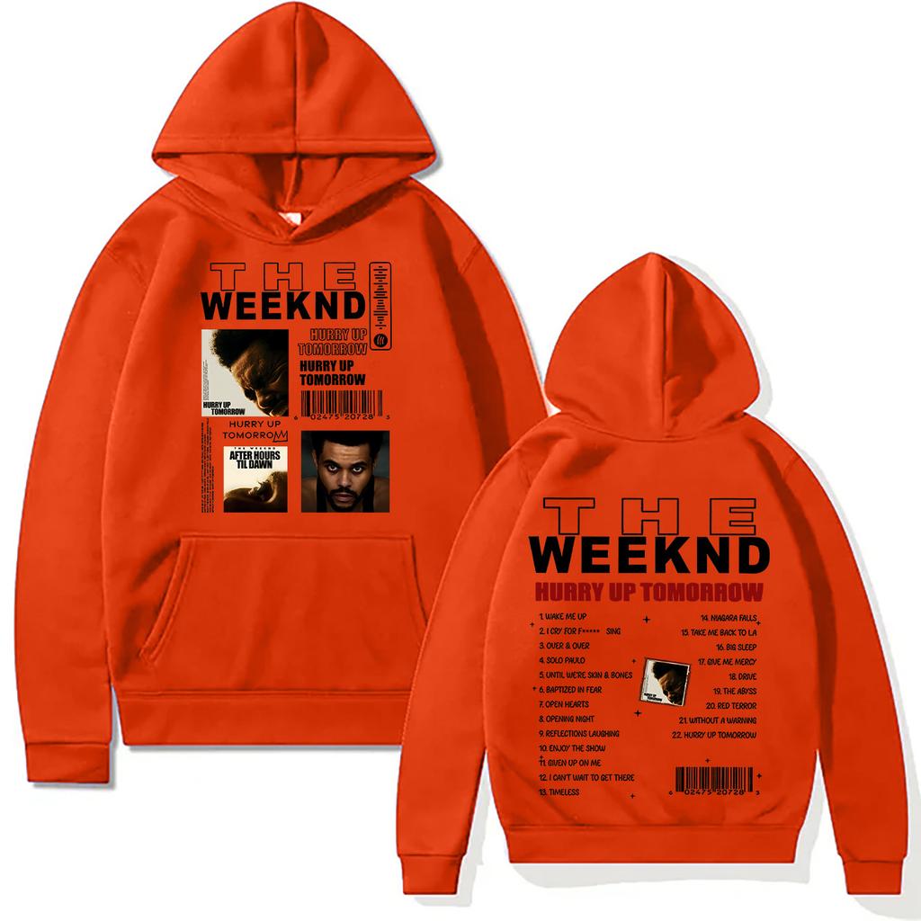 Theweknd New Print Hoodie Sweatshirt Hip-hop Rock Pullover Autumn and Winter Unisex Streetwear