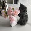 Ceramic Kitten with Tilted Flower Vase Cat Statue Flower Container Flower Holder  Living Room