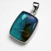 Natural Opal Pendant 29.4 ct Multicolor Cushion 925 Sterling Silver October Birthday Birthstone