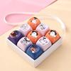 Creative Halloween 9-Key Keyboard Pendant Cute Fidget Keycap Keychain Portable Stress Relief Toy for Outdoor Use
