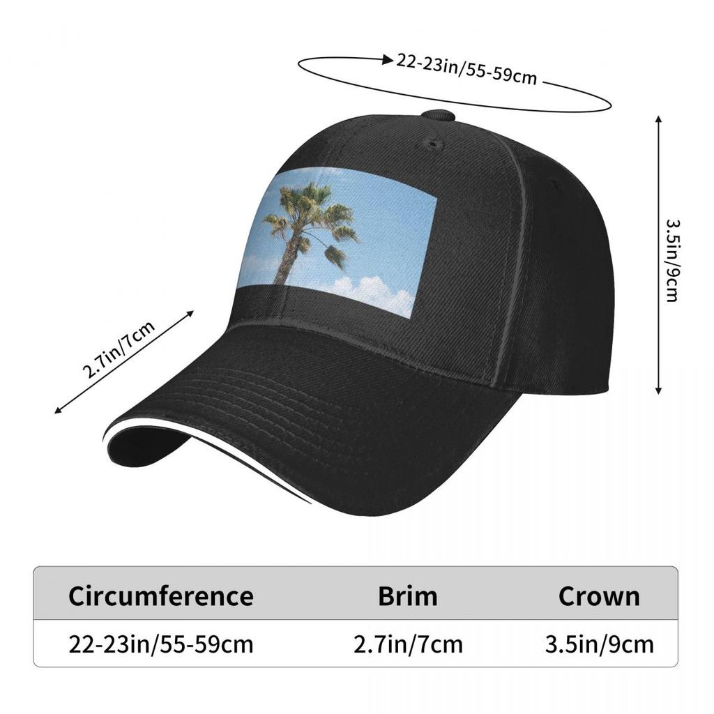 Palm Tree Sky Baseball Cap New Hat Beach Bag Fluffy Hat Women'S Cap Unisex'S