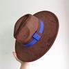 Elastisches Band Buntes Wildlederhut Herbst und Winter Damenfilzhut Breitkrempiger Hut Britischer Stil Retro Herrenhut Gorras Hombre