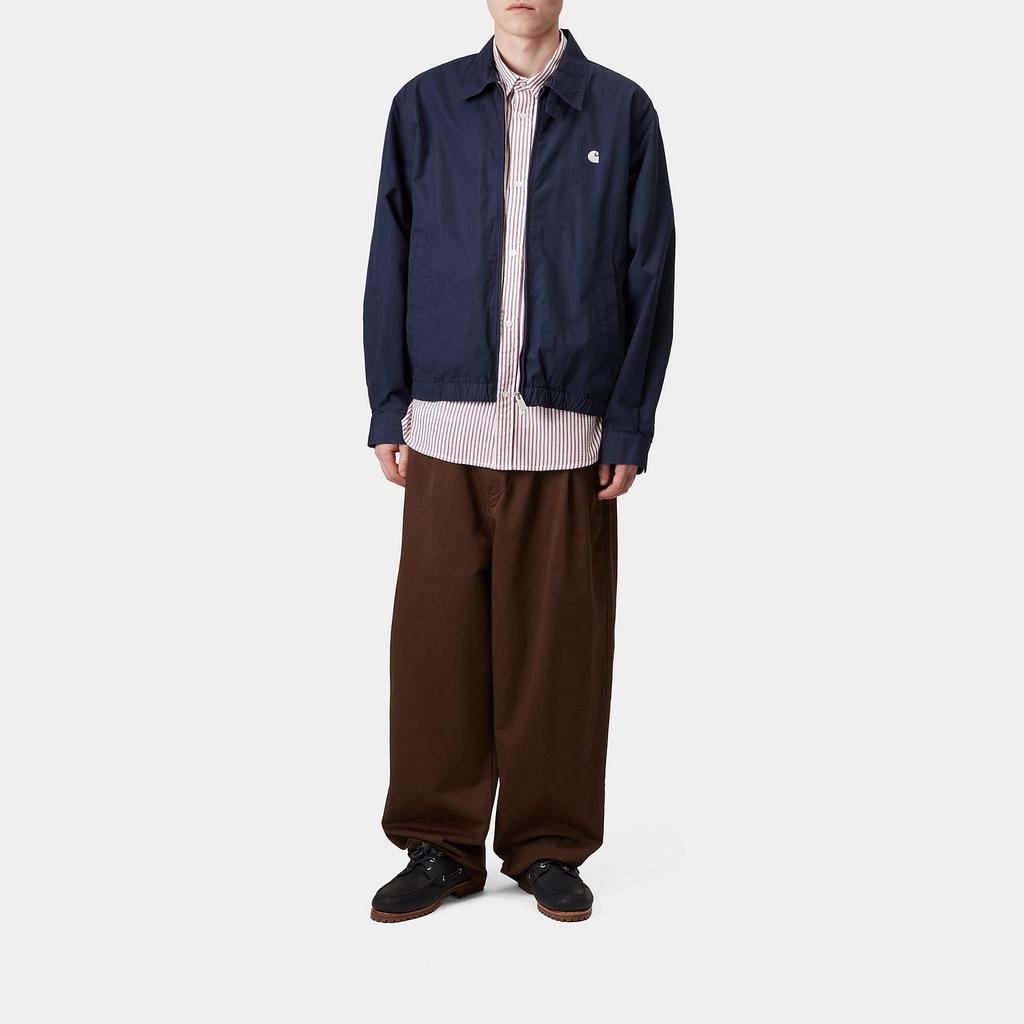 Carhartt WIP SS25 Chest C Embroidered Logo Relaxed Hem Casual Jacket Men Jacket Navy-Blue I034516-36J-XX