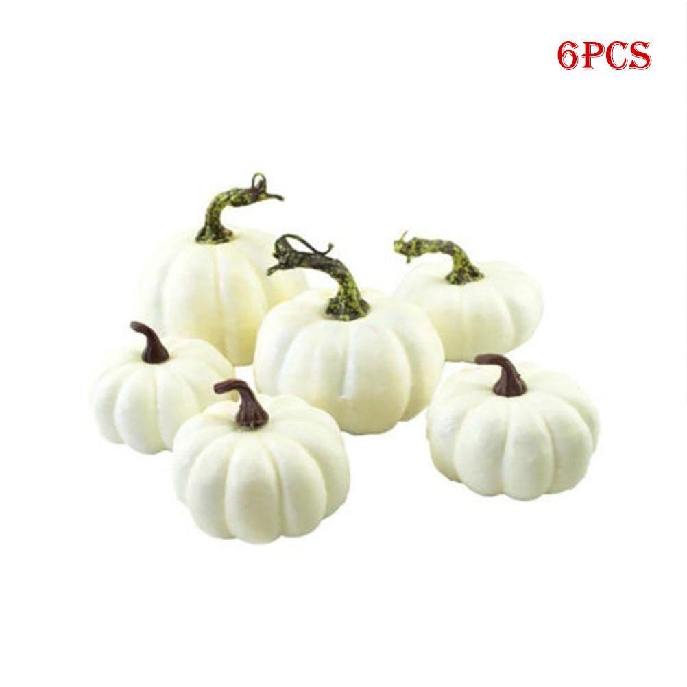 

6PCS Different Sizes Fake Pumpkins Foam Pumpkins Toy for Halloween Decoration
