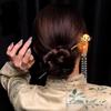 Agrafă de păr luminoasă cu flori pentru femei, creativă, lotus, emite lumină, ciucure tip felinar, bețișor de păr, stil chinezesc vintage, accesoriu de păr metalic