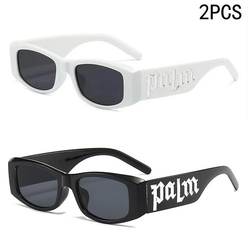 Bai Fen Bai Electronic 3C Women's 2Pcs Small Frame Letter Sunglasses, New Instagram Influencer Sunglasses, Punk Trend Runway Sunglasses 3059(5326)