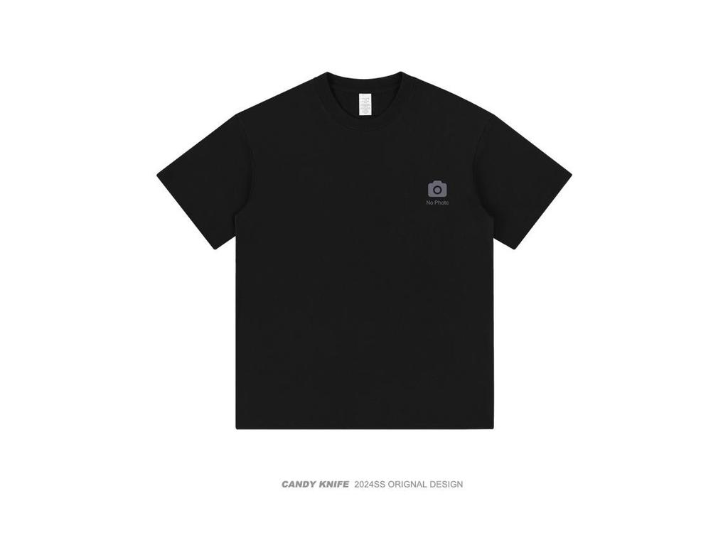 Original Design Print Pure Cotton Short-Sleeve T-Shirt - Versatile Round Neck Style