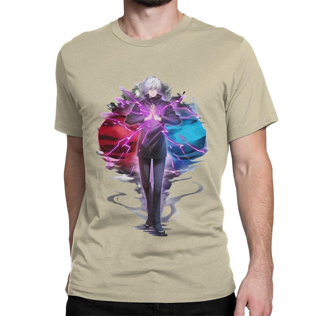 Pánská Dámská Jujutsu Komiksová Kaisen Trička Anime Čistá Bavlna Oblečení Vtipná Trička s Krátkým Rukávem a Kulatým Výstřihem Nápad na Dárek Trička