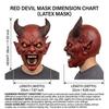 Realistic Demon Devil Mask Horror Latex Full Head Mask Scary Halloween Cosplay Costume Party Mask For Adult Carnival Horror Prop