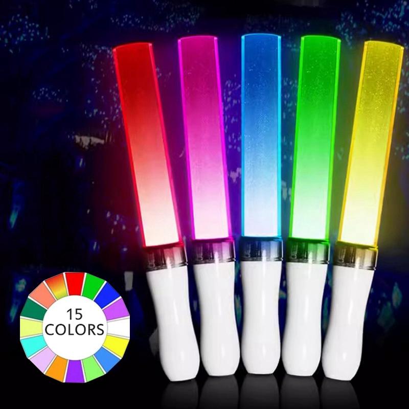 Kpop Lightsticks Glow Sticks 15 Colors Rod Concert  Birthday Party Luminous Rod Glowing Sticks Party Accessories Photo Props