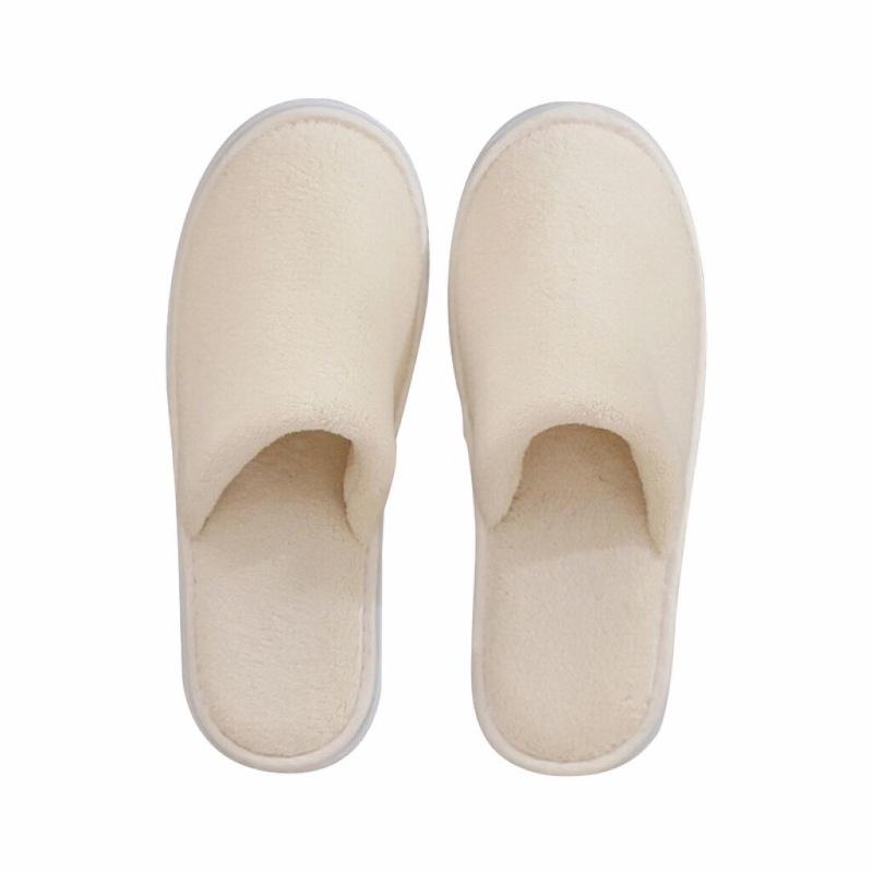 Five-Star Coral Fleece Non-Slip Thickened Disposable Slippers for Hotels, Guesthouses, or Home Use