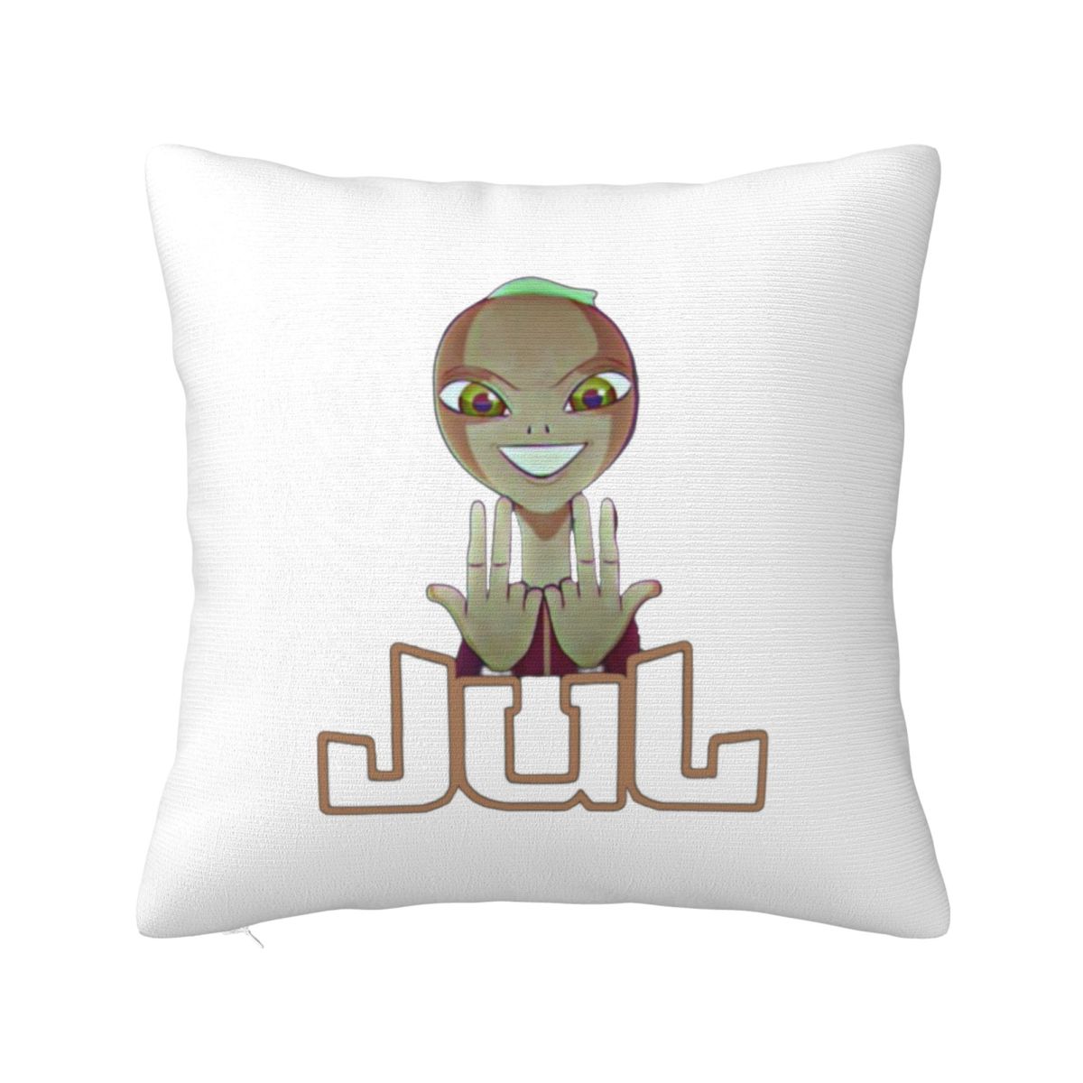 

Rapper JUL Square Pillowcase Cushion Cover Pillow Case Throw Pillow Cover for Home Sofa Living Room 12x12Inch