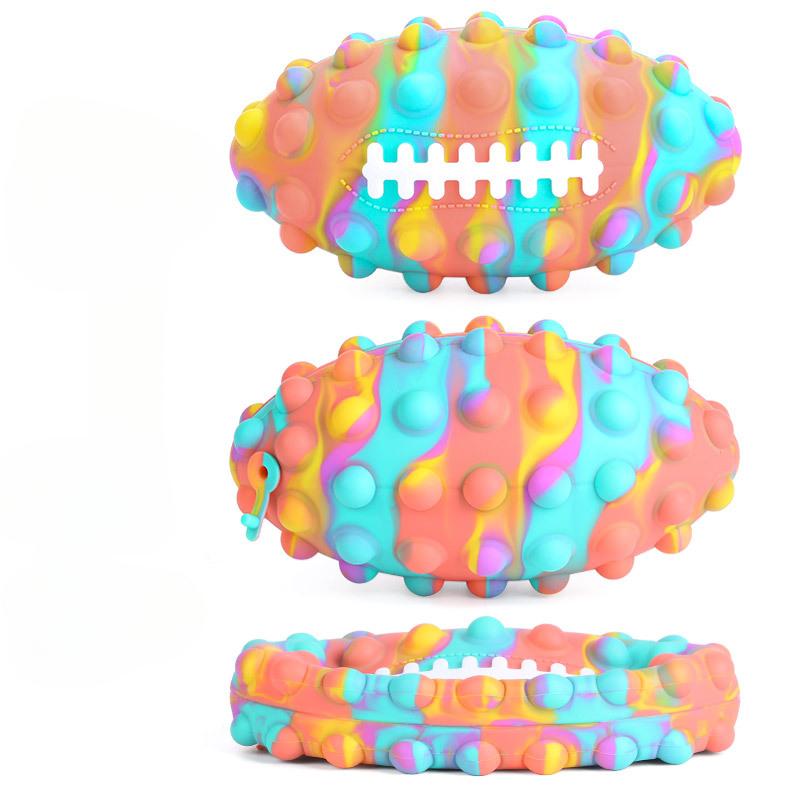 3D футбольный мячик-пищалка Силиконовая игрушка-антистресс для детей Снятие стресса Сжимаемый мячик Веселый подарок CE/CPC