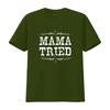 Women Mama Tried Retro Country Music T Shirt vintage Washed Slightly streetwear Soft Versatile Casual Stylish homme Breathable