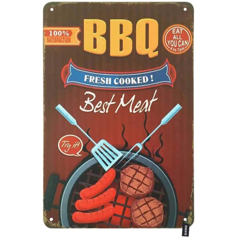 Barbecue BBQ Metal Tin Sign for Cottage 20x30cm