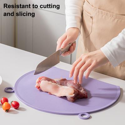 Zweiseitiges Schneidebrett, Flexible rutschfeste Matte zum Schneiden von Obst Gemüse Fleisch, Lebensmittelecht Spülmaschinenfest Küchenschneidebrett
