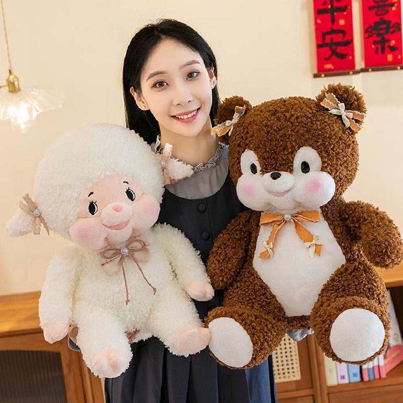 Penguin Bear Sheep Plush Toy Cartoon Stuffed Animal Doll Ornament Xmas Kids Gift