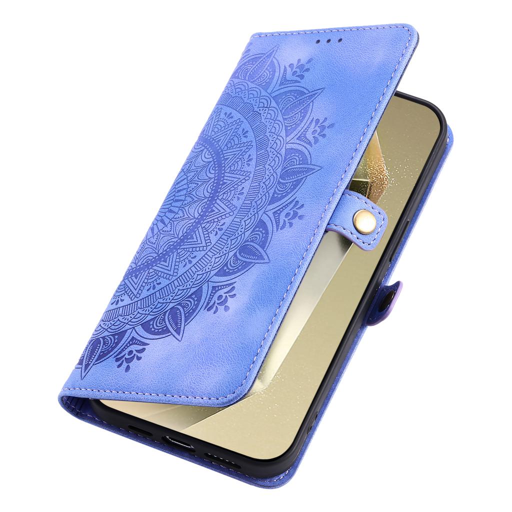 Style 016 For Samsung Galaxy S23 FE Case Skin Feel Totem Imprinted Wallet Leather Phone Cover