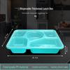Disposable 4+1 Compartment Plastic Meal Box with Anti-Theft Buckle
