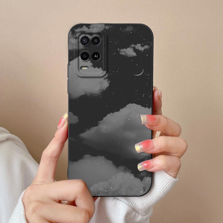 For Oppo A54 A54S Case Simple Cute Design Full Protection Phone Housing For Oppo A 54 4G Back Cover Soft Liquid Silicone Fundas