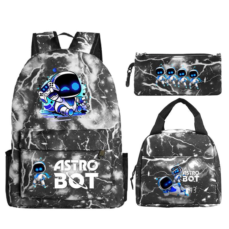 Neues Astro Bot Spiel Merchandise Druck Grund- und Sekundarschule Schultasche Außenhandel Freizeit Kinder Federmäppchen Lunchtasche