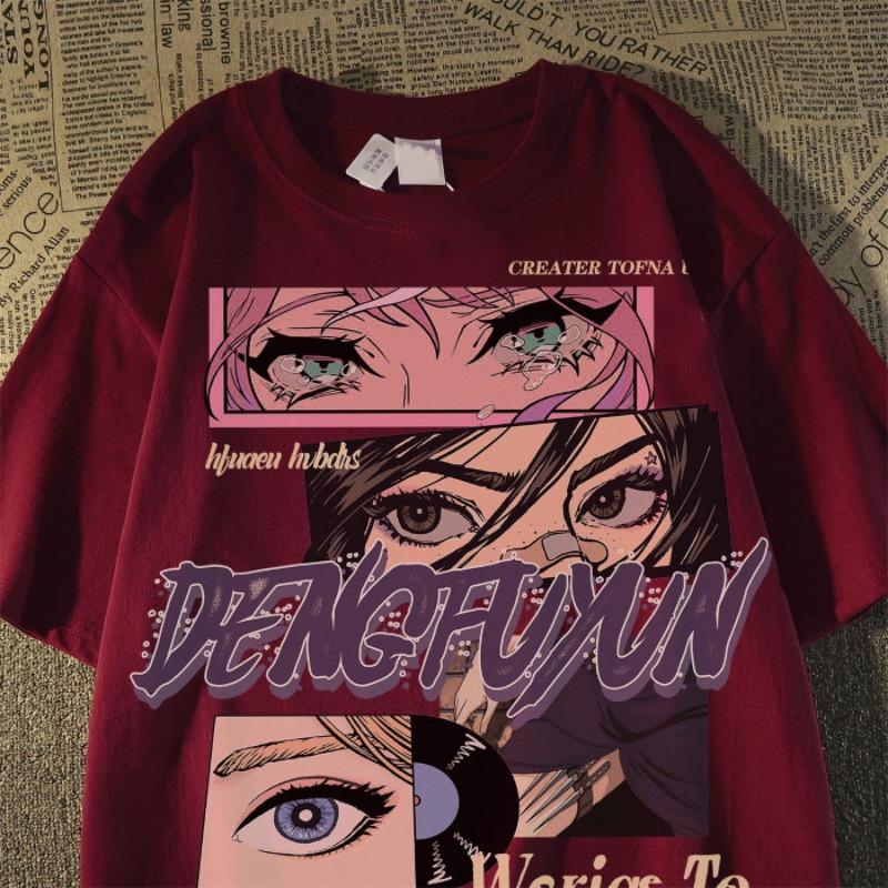 

Женский летний свободный повседневный принт, новый универсальный топ с короткими рукавами 3XL бордовый