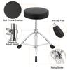 AROMA Universal Drum Throne Round Padded Drum Seat Stool Double braced Stainless Steel Legs Anti slip 5 Levels